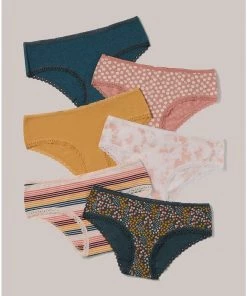 Pact Organic Women Cheeky Hipster 6-Pack 6 Pact Organic Women Cheeky Hipster 6-Pack