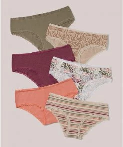 Pact Organic Women Cheeky Hipster 6-Pack 7 Pact Organic Women Cheeky Hipster 6-Pack