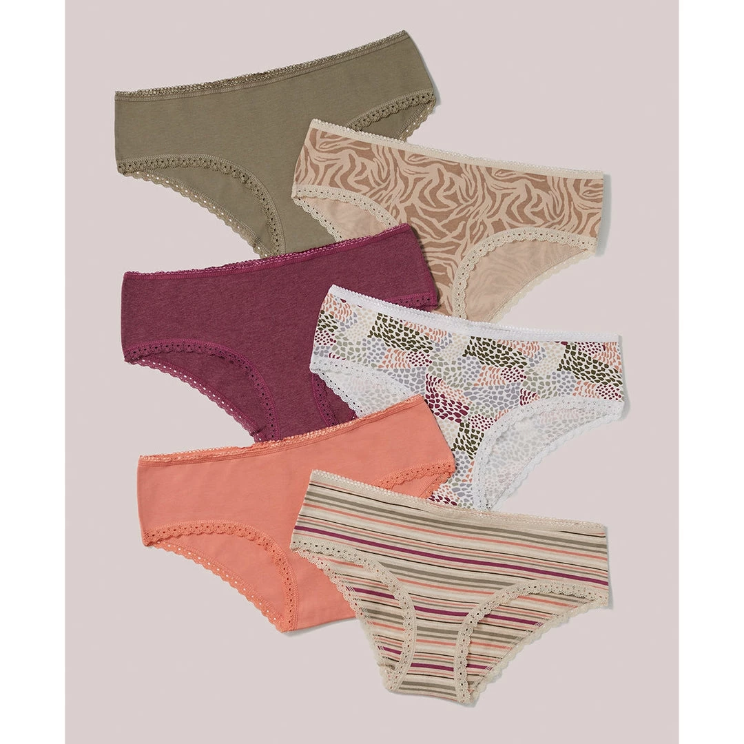 Pact Organic Women Cheeky Hipster 6-Pack 4 Pact Organic Women Cheeky Hipster 6-Pack