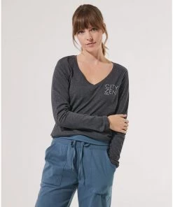 Pact Organic Women Cityzen Earth Graphic Long Sleeve Tee Womens