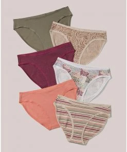 Womens Pact Organic Women Classic Fit Bikini 6-Pack