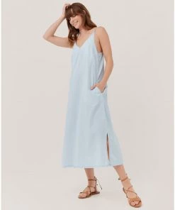 Pact Organic Women Denim Chambray Cami Dress