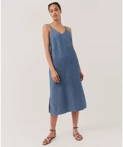 Pact Organic Women Denim Chambray Cami Dress