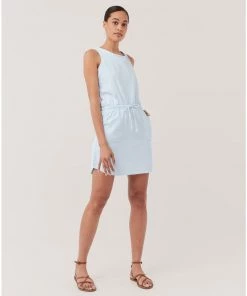 Pact Organic Women Denim Chambray Tank Dress Womens