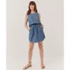 Pact Organic Women Denim Chambray Tank Dress Womens