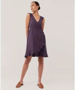 Womens Pact Organic Women Easy Wrap Dress 8 Womens Pact Organic Women Easy Wrap Dress