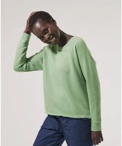 Pact Organic Women Essential Raw-Hem Sweatshirt Womens