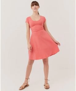 Pact Organic Women Fit & Flare Crossback Mini Dress