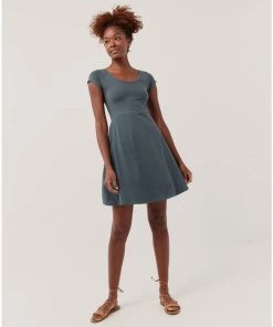 Pact Organic Women Fit & Flare Crossback Mini Dress
