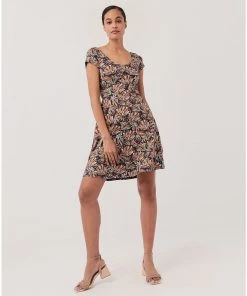 Pact Organic Women Fit & Flare Crossback Mini Dress