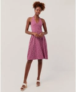 Womens Pact Organic Women Fit & Flare Halter Dress