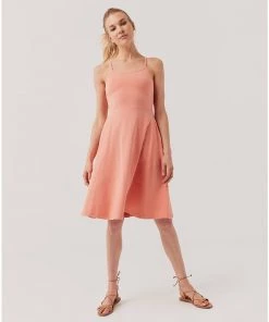 Pact Organic Women Fit & Flare Shorty Midi Dress