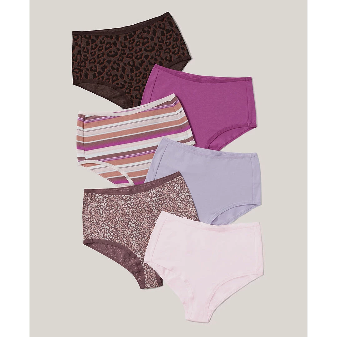 Pact Organic Women High Rise Hipster 6-Pack 2 Pact Organic Women High Rise Hipster 6-Pack