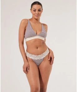 Pact Organic Women Lace-Waist Thong Womens