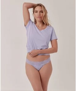 Cheap Filosano Store 20 Pact Organic Women Lace-Waist Thong Womens