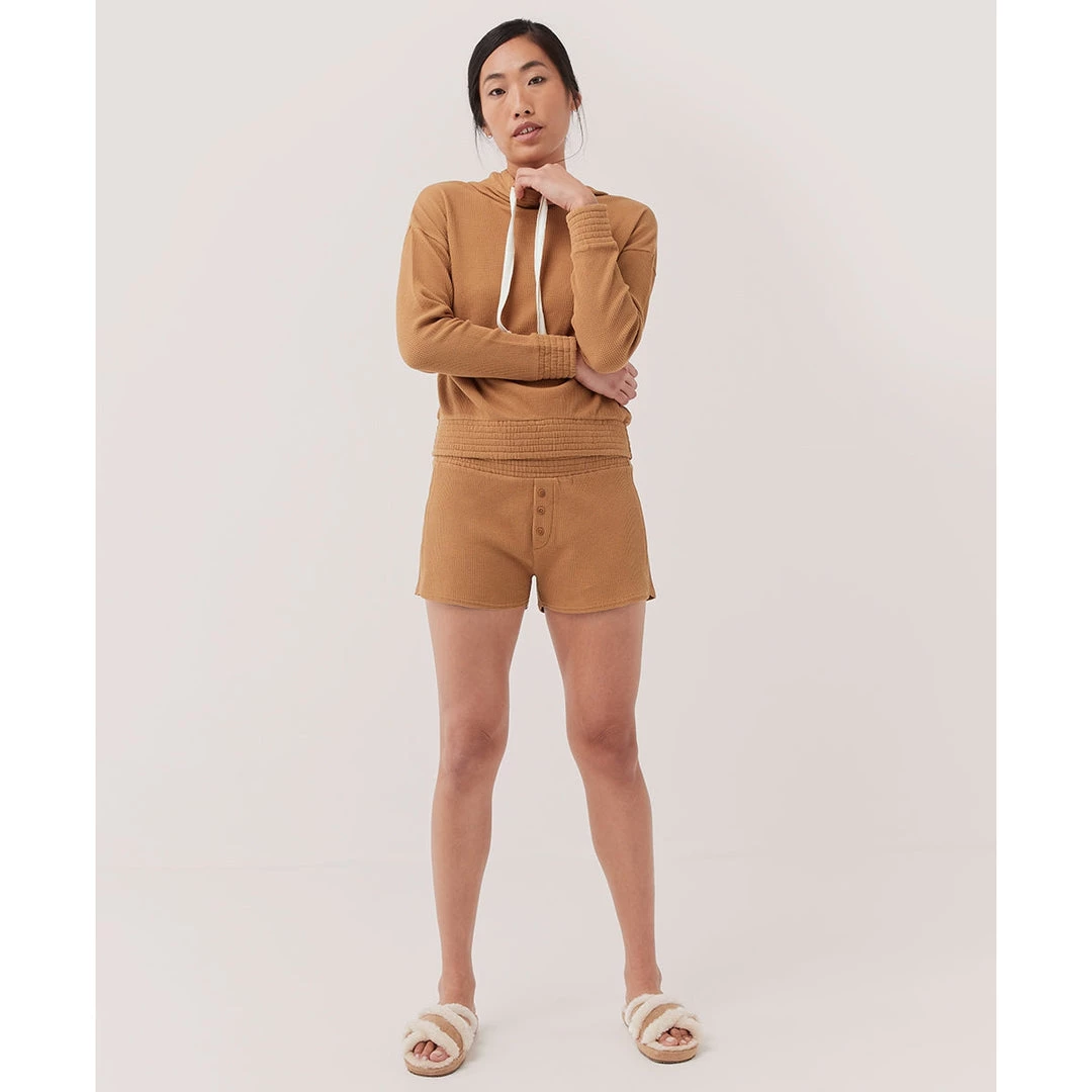 Pact Organic Women Lite-Waffle Sleep Short 1 Pact Organic Women Lite-Waffle Sleep Short