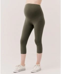 Womens Pact Organic Women Maternity Cropped Pocket Legging