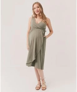 Pact Organic Women Maternity Cross Front Dress