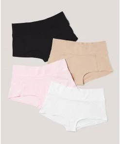 Pact Organic Women Maternity Foldover Brief 4-Pack
