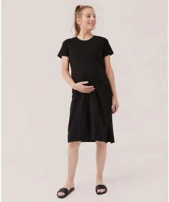 Womens Pact Organic Women Maternity Pocket Midi Dress
