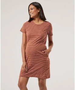 Pact Organic Women Maternity Pocket T-Shirt Dress Womens