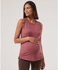 Womens Pact Organic Women Maternity Slub Pocket Tank