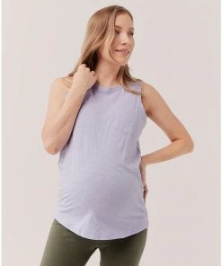 Womens Pact Organic Women Maternity Slub Pocket Tank