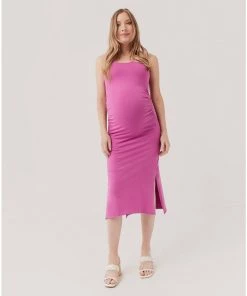Womens Pact Organic Women Maternity Tank Midi Dress