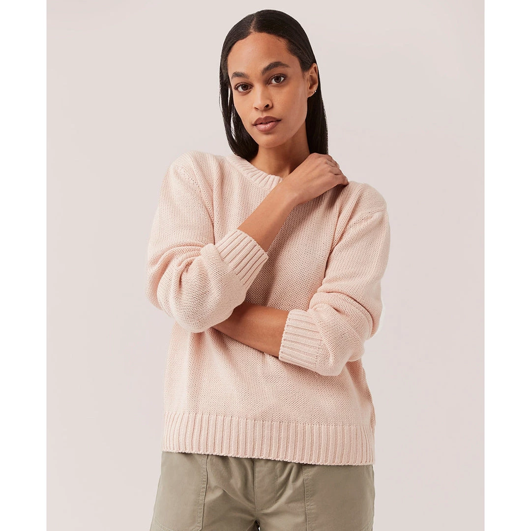Pact Organic Women Open-Knit Crew 1 Pact Organic Women Open-Knit Crew