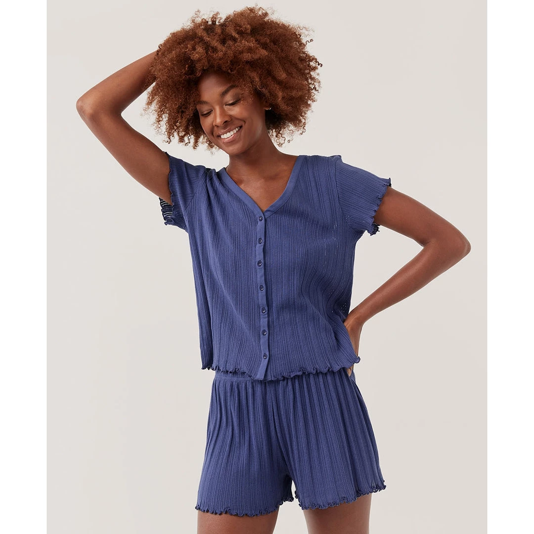 Pact Organic Women Pointelle Rib Sleep Set 1 Pact Organic Women Pointelle Rib Sleep Set