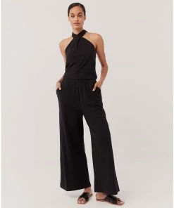 Pact Organic Women Revive Halter Jumpsuit Womens