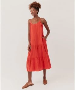 Womens Pact Organic Women The Coastal Cami Maxi Dress