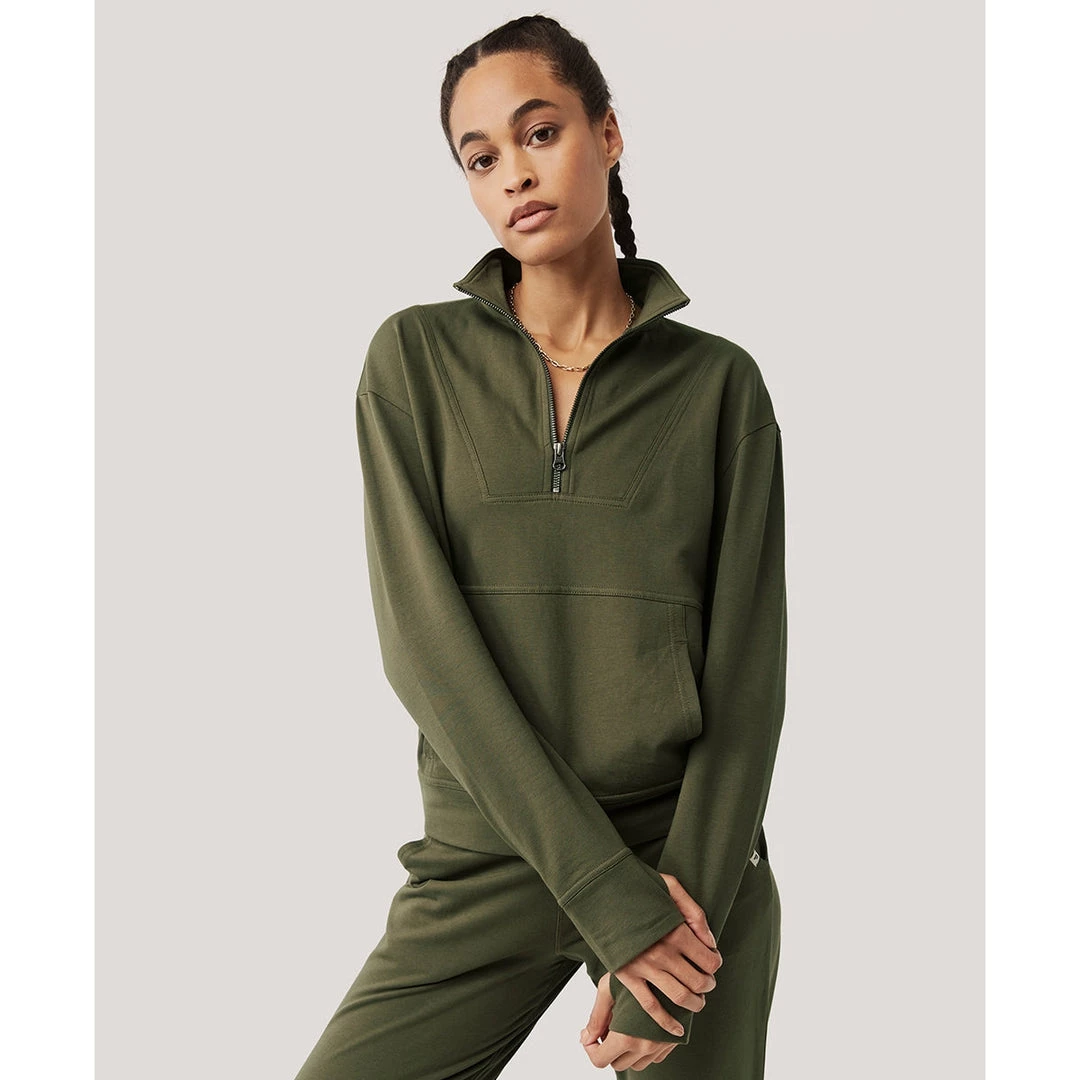 Womens Pact Organic Women The Rec Quarter Zip 1 Womens Pact Organic Women The Rec Quarter Zip