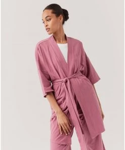 Pact Organic Women The Staycation Short Robe Womens