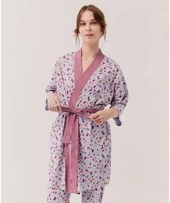 Pact Organic Women The Staycation Short Robe Womens