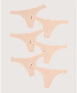 Pact Organic Women Thong 6-Pack Womens 7 Pact Organic Women Thong 6-Pack Womens