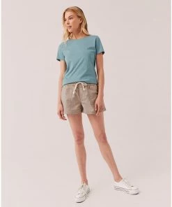 Pact Organic Women Woven Twill Drawstring Short