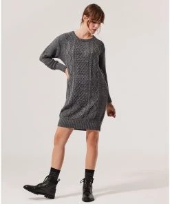 Pact Organic Women Clearance Classic Cable Knit Sweater Dress