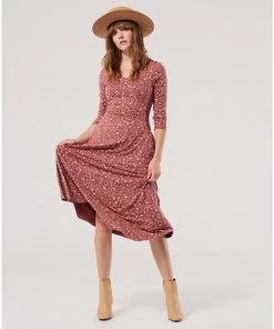 Womens Pact Organic Women Clearance Fit & Flare Midi Party Dress