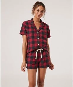 Womens Pact Organic Women Clearance Flannel Fireside Sleep Set