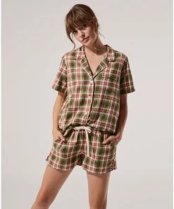 Womens Pact Organic Women Clearance Flannel Fireside Sleep Set