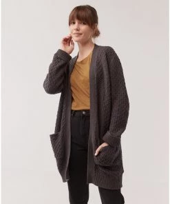 Womens Pact Organic Women Clearance Open-Knit Cardigan