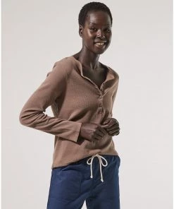 Pact Organic Women Clearance Thermal Waffle Henley