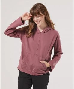 Pact Organic Women Clearance Vintage Relaxed Hooded Tee Womens