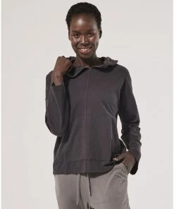 Pact Organic Women Clearance Vintage Relaxed Hooded Tee Womens