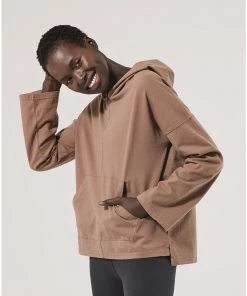 Pact Organic Women Clearance Vintage Relaxed Hooded Tee Womens