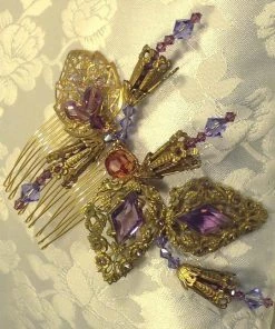 Headpiece Heaven Shop By Vendor Purple Filigree Comb