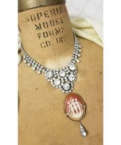 Headpiece Heaven Shop By Vendor Rhinestone Cameo Necklace 9 Headpiece Heaven Shop By Vendor Rhinestone Cameo Necklace