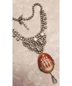 Headpiece Heaven Shop By Vendor Rhinestone Cameo Necklace 11 Headpiece Heaven Shop By Vendor Rhinestone Cameo Necklace