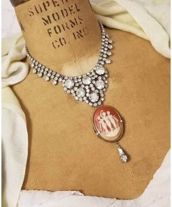 Headpiece Heaven Shop By Vendor Rhinestone Cameo Necklace